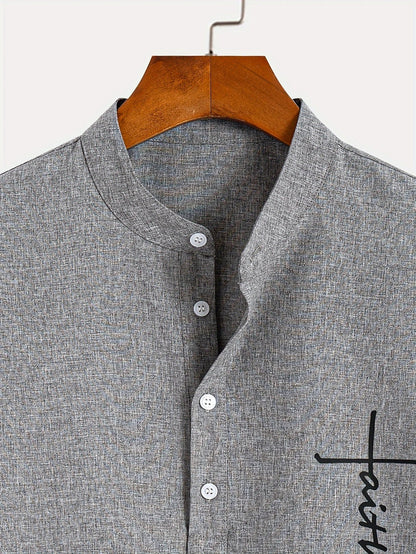 Hayes™ Camisa elegante de manga corta y cuello alto