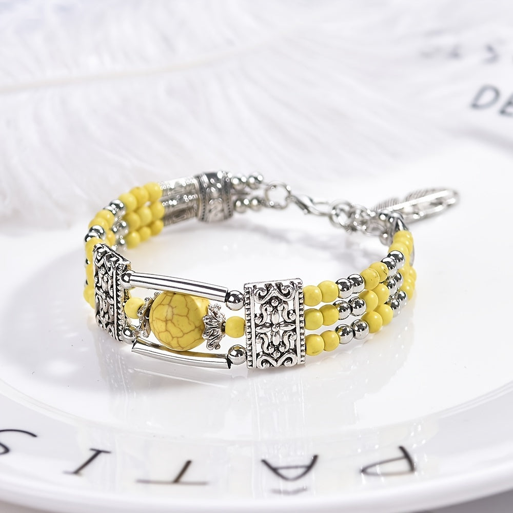 Jessae™ Pulsera de Piedras Naturales con Estilo Artesanal y Energía Natural