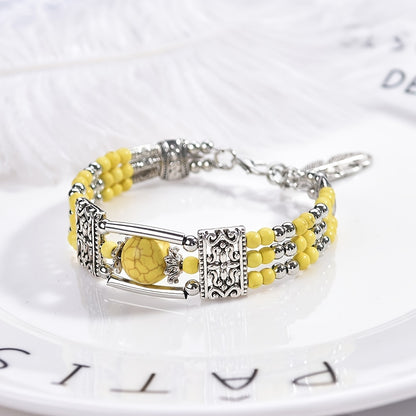 Jessae™ Pulsera de Piedras Naturales con Estilo Artesanal y Energía Natural