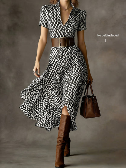 Orly™ Vestido Midi Floral de Estilo Francés Retro y Elegante