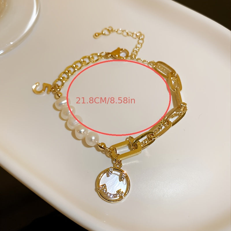 Wrenna™ Pulsera Elegante de Perlas Naturales con Estilo de Lujo