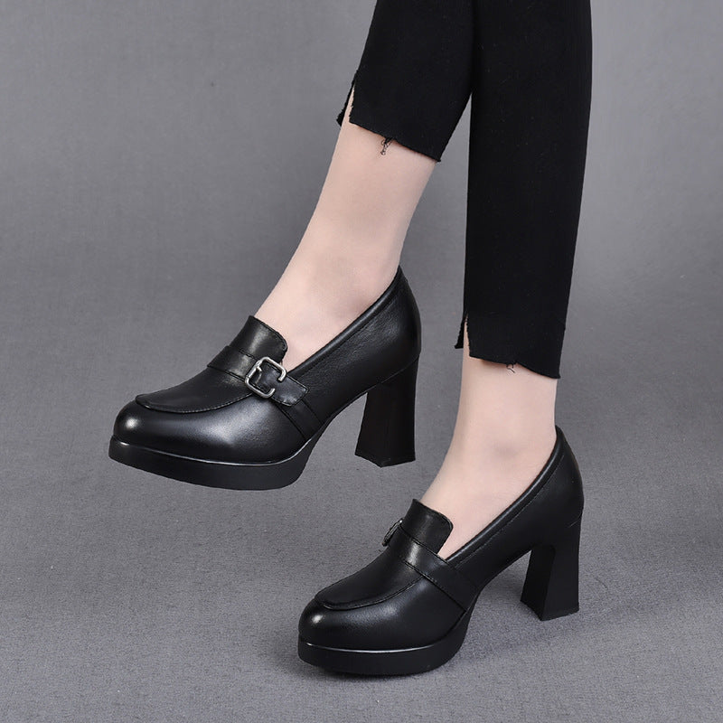 Odette™ Zapatos de cuero versátiles con tacones