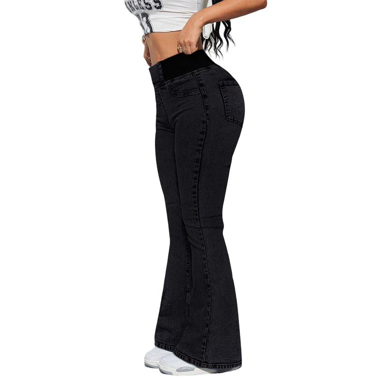 Yara™ Jeans de mujer de tiro alto con piernas elásticas