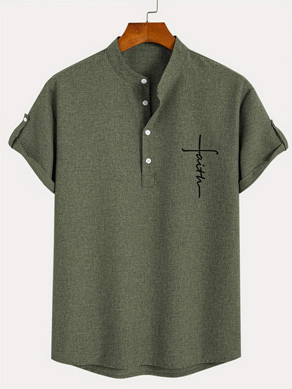 Hayes™ Camisa elegante de manga corta y cuello alto