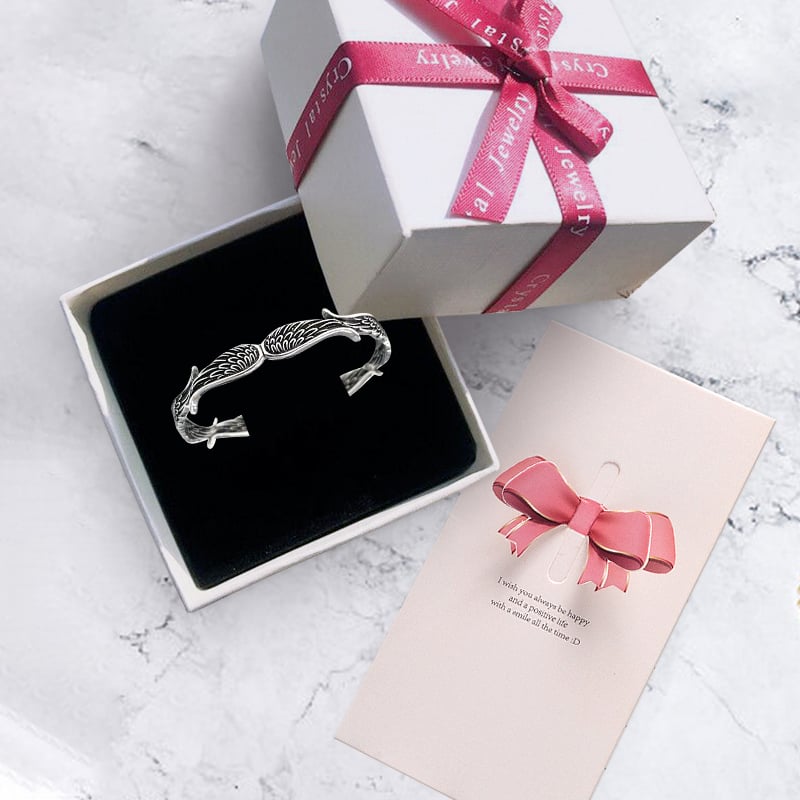 Celestium™ Pulsera Vintage con Alas de Ángel en Plata