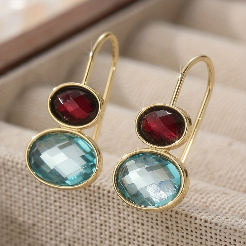Perla™ Aretes Colgantes Ovalados con Diseño Artesanal Elegante