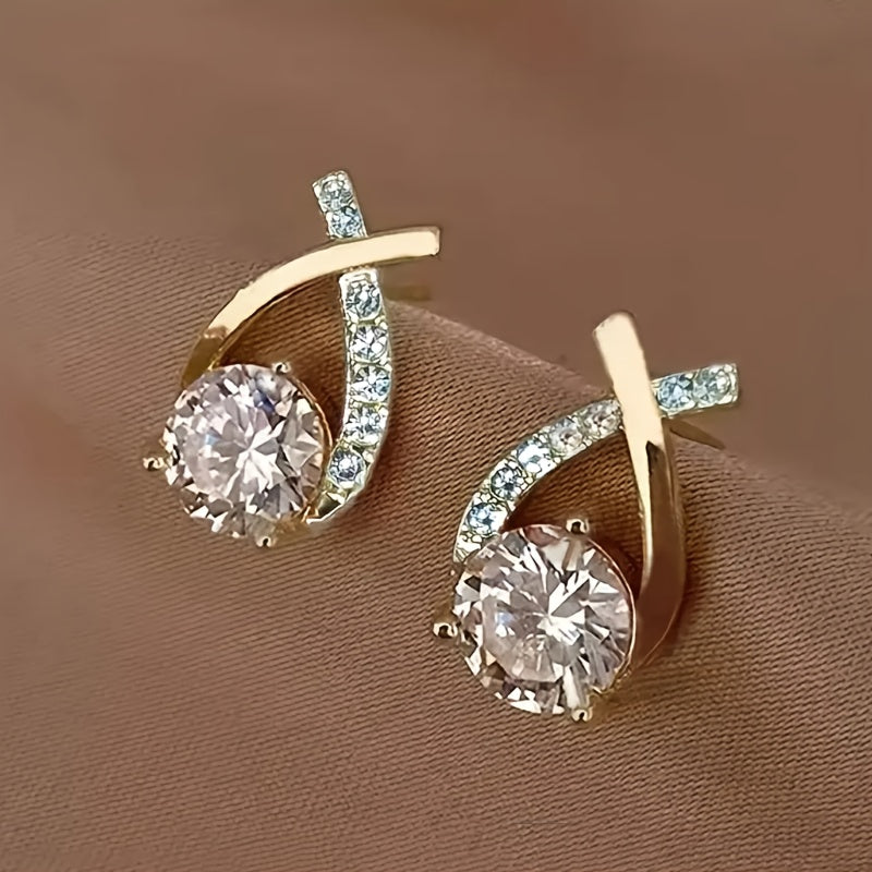 Xara™ Aretes Elegantes en Forma de Cruz para Uso Diario