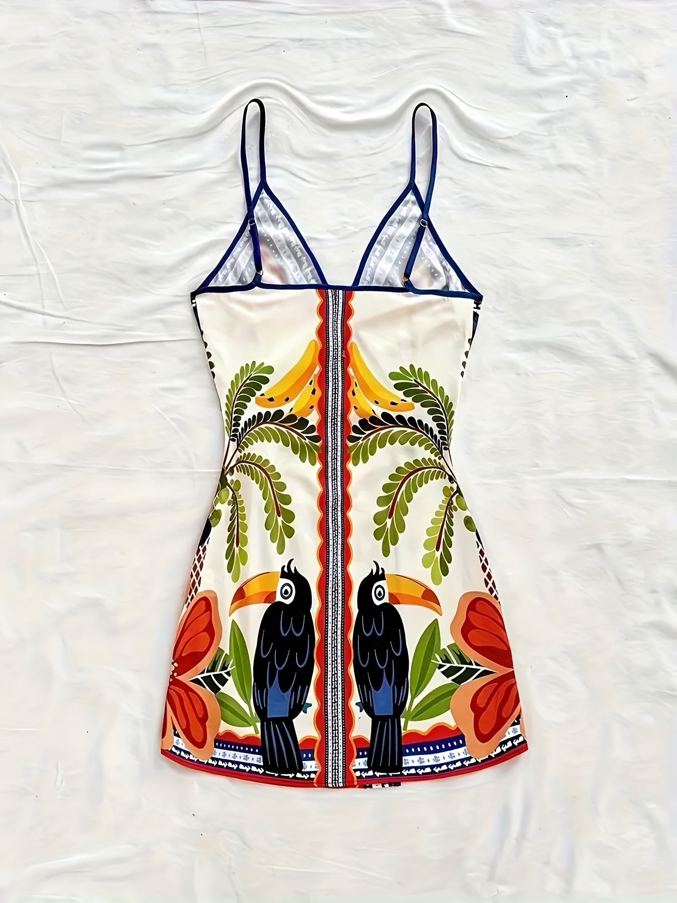 Dara™ Vestido Largo Tropical con Escote en V y Estampado Floral