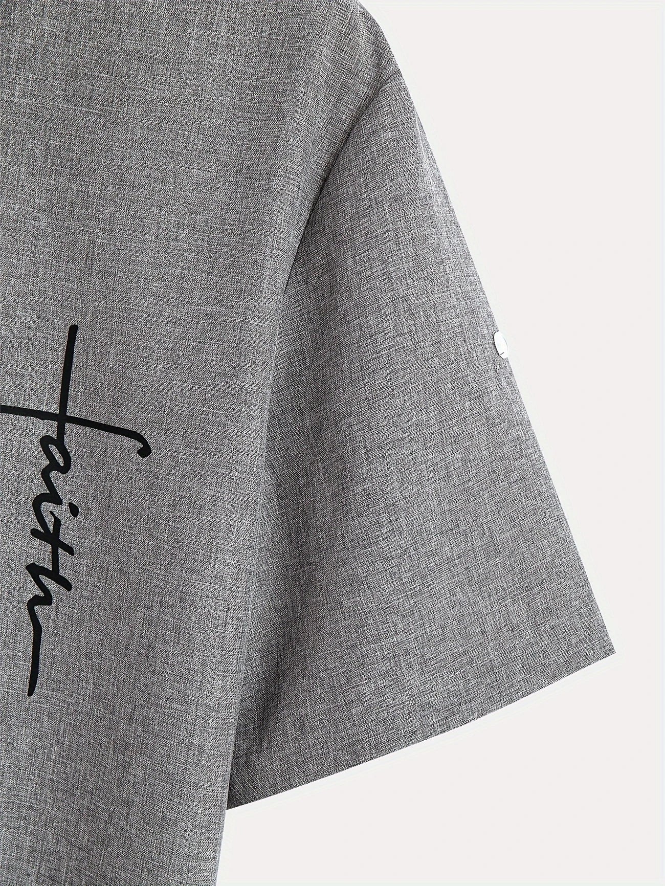 Hayes™ Camisa elegante de manga corta y cuello alto
