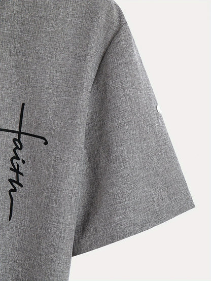 Hayes™ Camisa elegante de manga corta y cuello alto