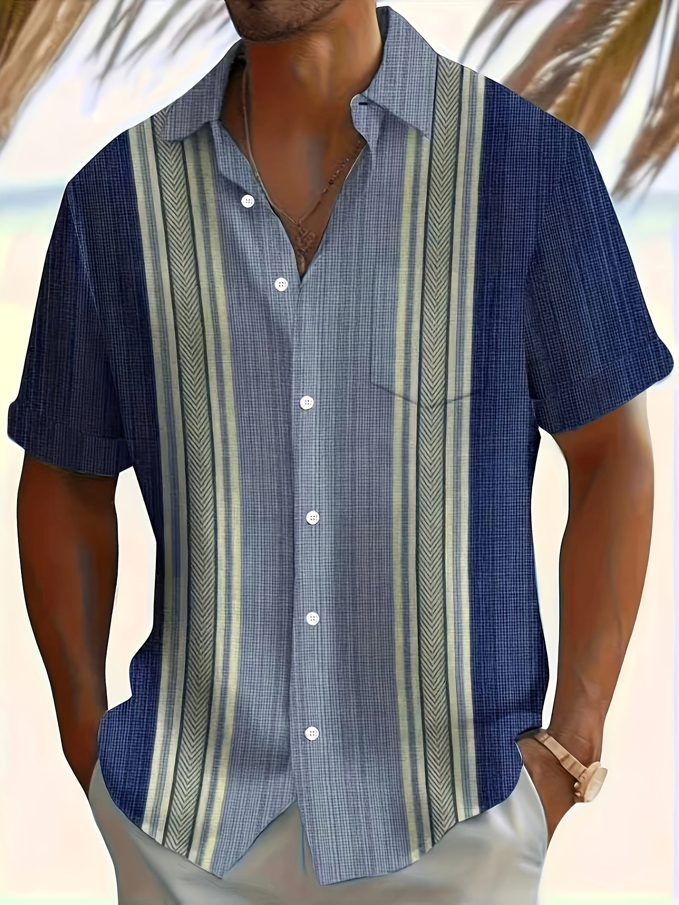 Axton | Camisa de Rayas para Hombre con Estilo Casual y Frescura Veraniega