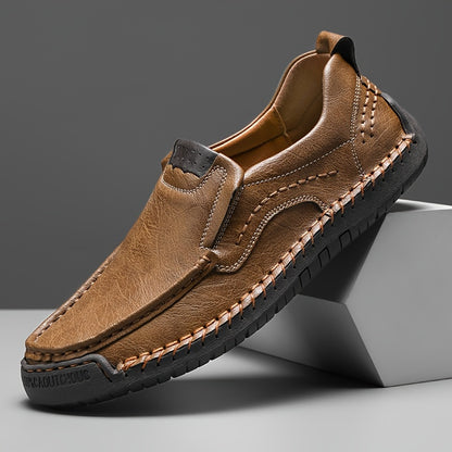 Zorvik™ Mocasines Británicos para Hombre con Costuras Artesanales y Suela Antideslizante