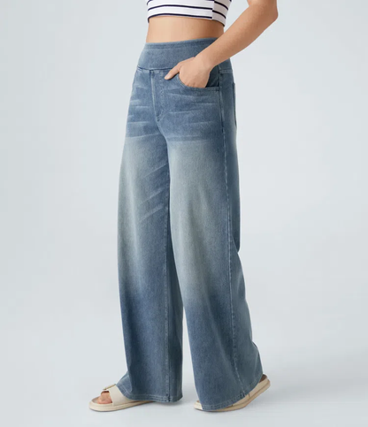 Karellea™ Jeans Pierna Ancha Cintura Alta Stretch