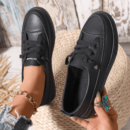 Dovella™ Zapatos Ortopédicos Blancos para Mujer con Cordones y Plantilla Suave