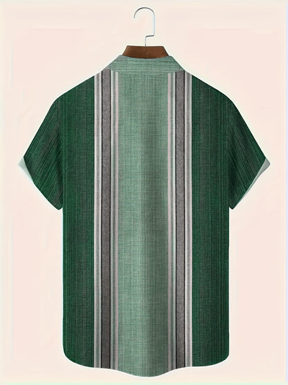 Axton | Camisa de Rayas para Hombre con Estilo Casual y Frescura Veraniega