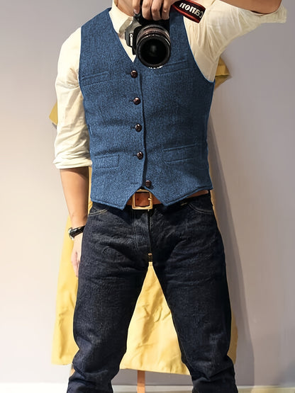 Zoltan | Chaleco Vintage de Espiga con Estilo Clásico y Elegancia Atemporal