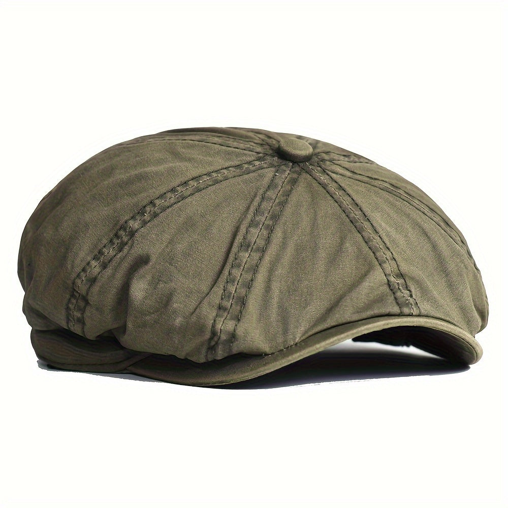 Kavento™ Gorra Octagonal Vintage de Algodón con Visera Clásica