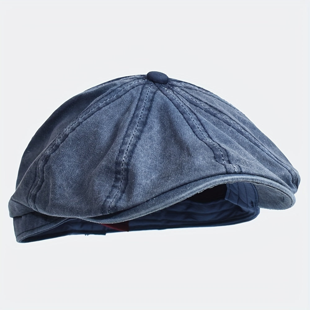 Kavento™ Gorra Octagonal Vintage de Algodón con Visera Clásica