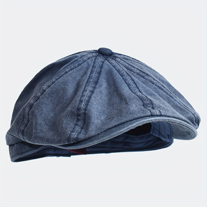 Kavento™ Gorra Octagonal Vintage de Algodón con Visera Clásica