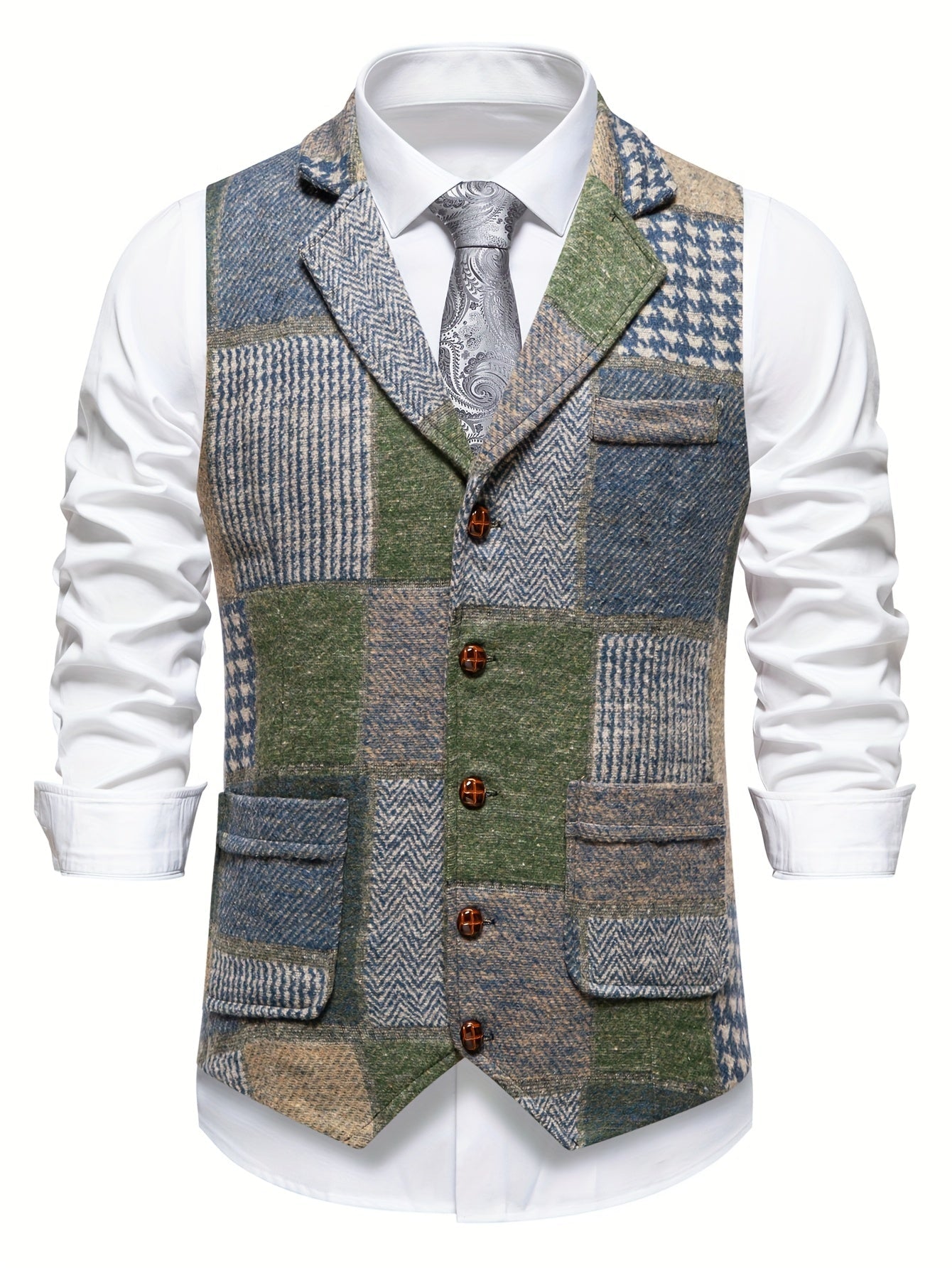 Walter™ Chaleco Clásico de Patchwork