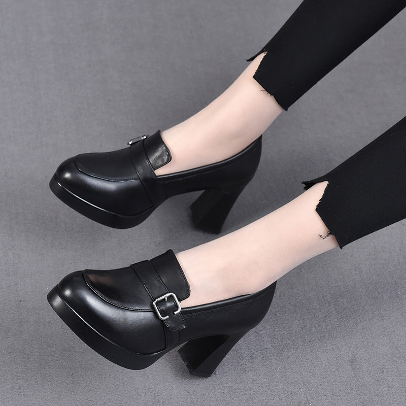 Odette™ Zapatos de cuero versátiles con tacones