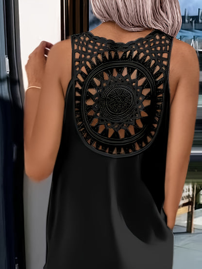 Umaira™ Vestido sin Mangas con Encaje y Espalda Descubierta