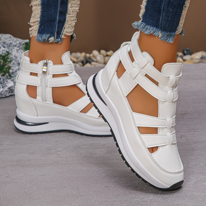 Falira™ Cómodas sandalias ligeras con cuña y cremallera lateral