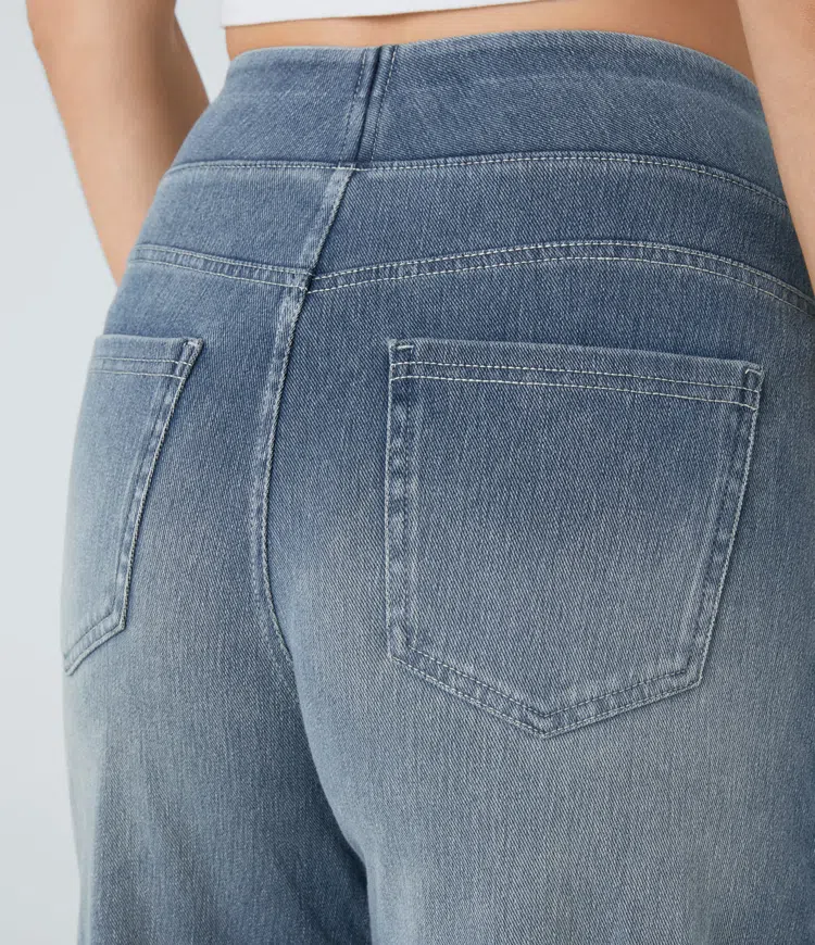 Karellea™ Jeans Pierna Ancha Cintura Alta Stretch