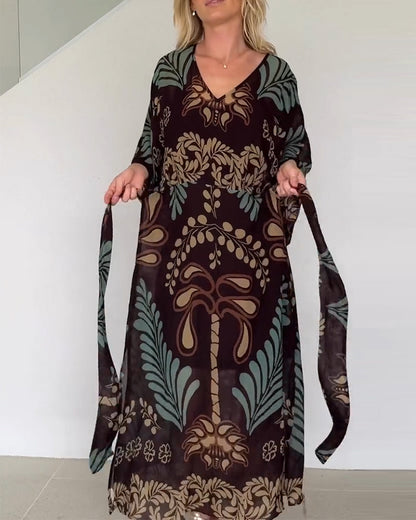 Ilia™ Vestido Maxi de Mezcla de Algodón Transpirable
