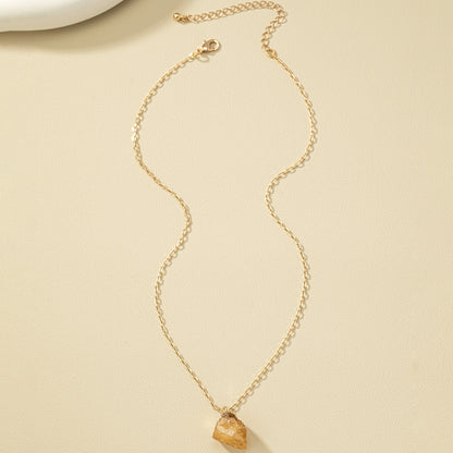 Taria™ Collar Minimalista con Colgante Irregular Bañado en Oro de 14K