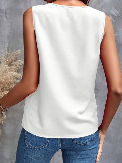 Ruthiclave | Blusa Elegante sin Mangas con Escote en V y Caída Sofisticada