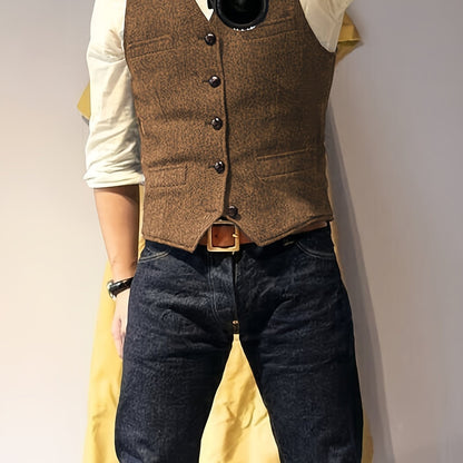 Zoltan | Chaleco Vintage de Espiga con Estilo Clásico y Elegancia Atemporal