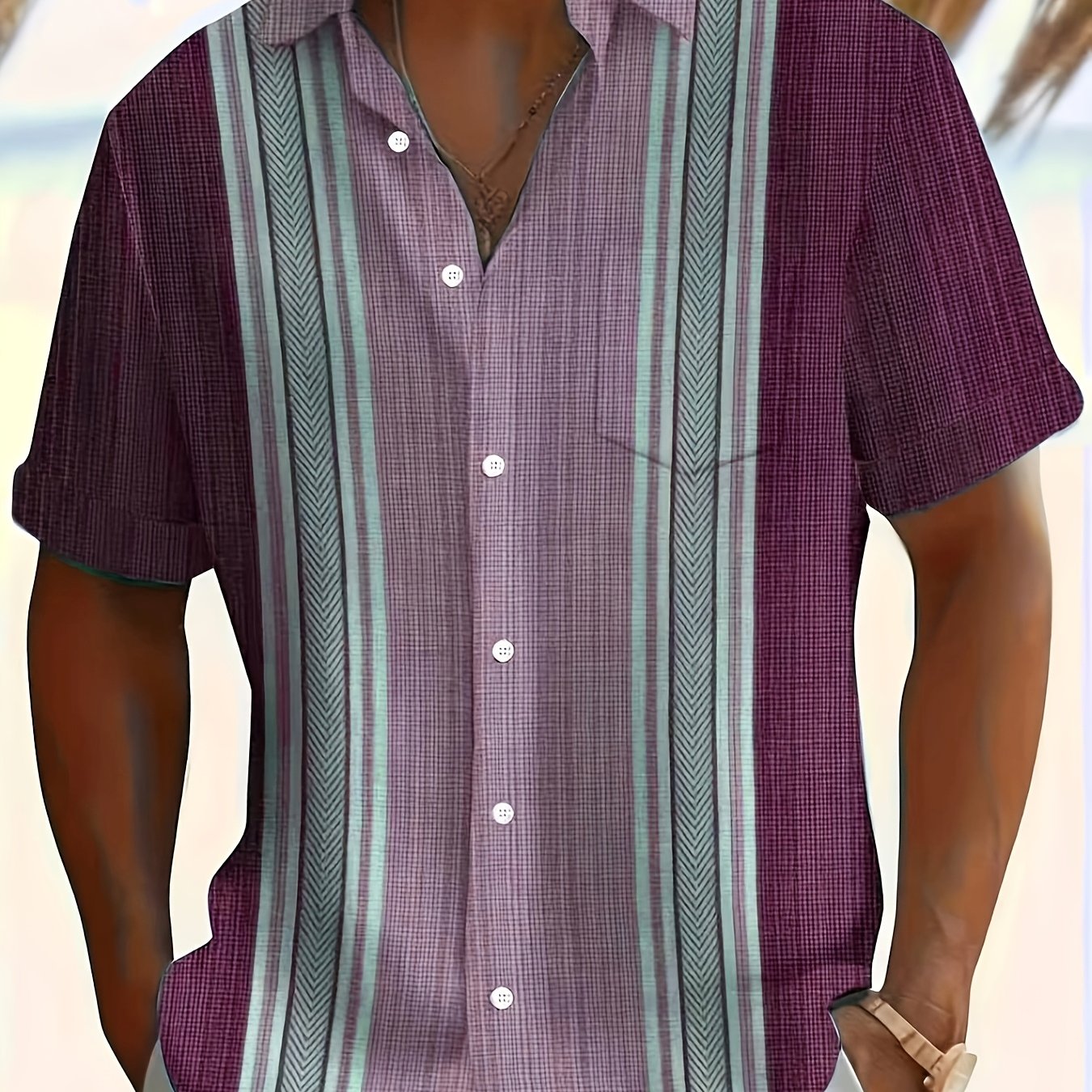 Axton | Camisa de Rayas para Hombre con Estilo Casual y Frescura Veraniega
