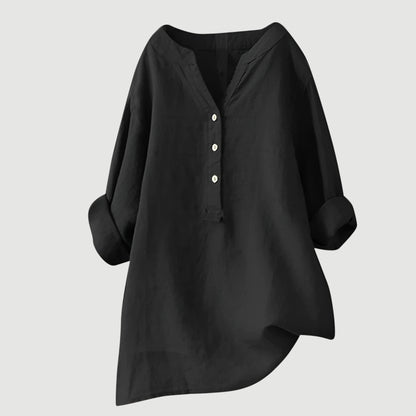 Gavienne™ Blusa femenina de lino ligera y cómoda