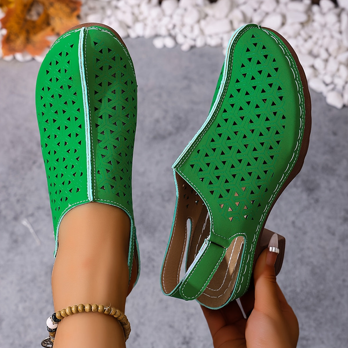 Korae™ Sandalias de Tacón con Correas Ajustables y Diseño Calado