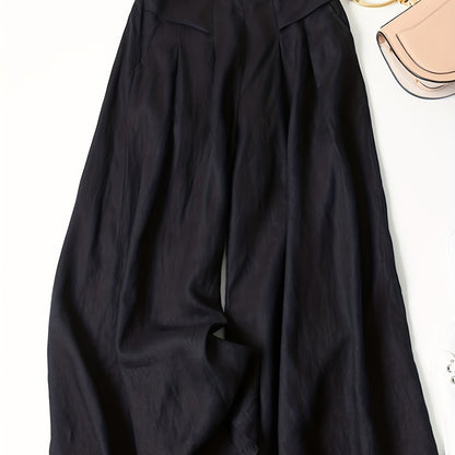 Brisae™ Pantalones de Lino de Pierna Ancha con Estilo Vintage