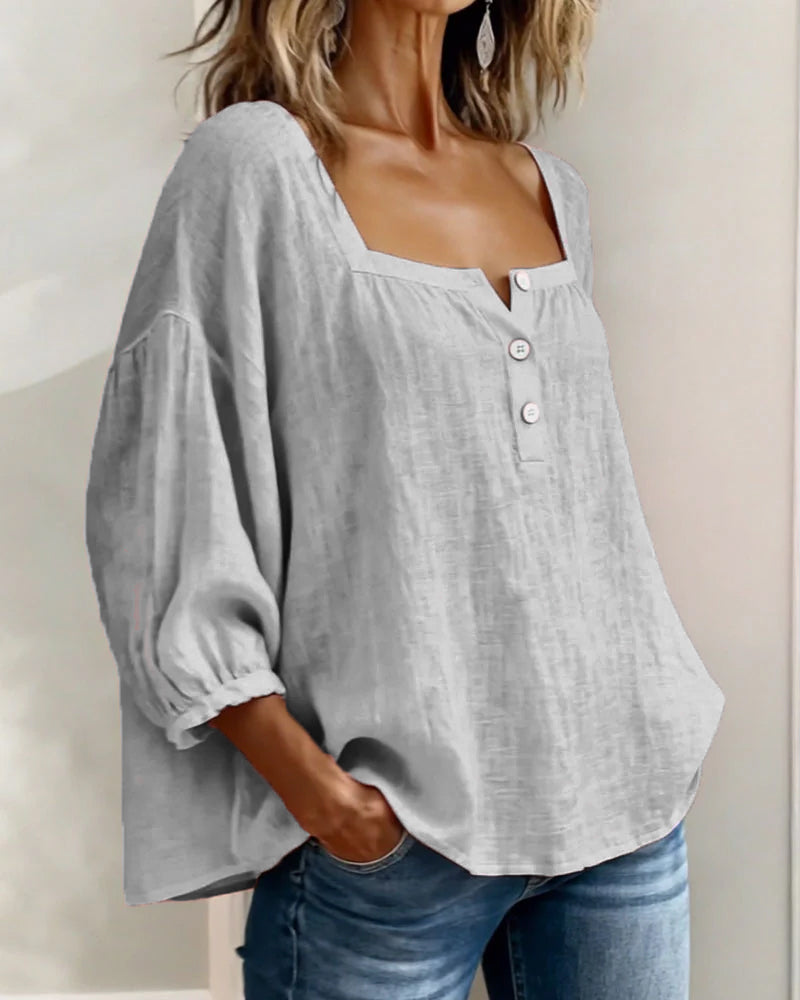 Zella™ Blusa Elegante de Corte Fluido y Estilo Sofisticado