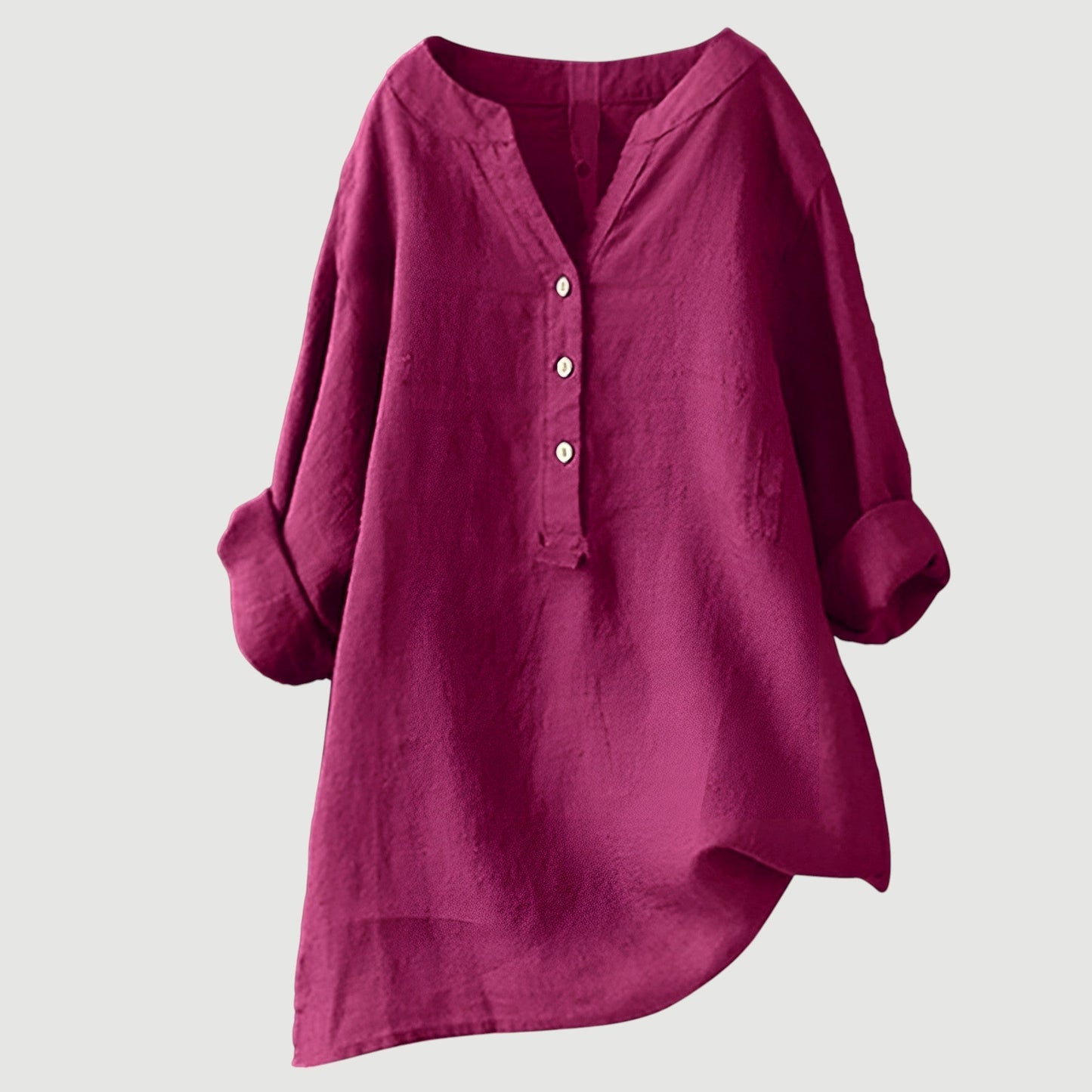 Gavienne™ Blusa femenina de lino ligera y cómoda