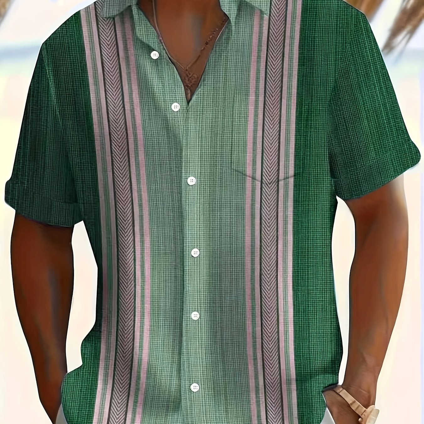 Axton | Camisa de Rayas para Hombre con Estilo Casual y Frescura Veraniega