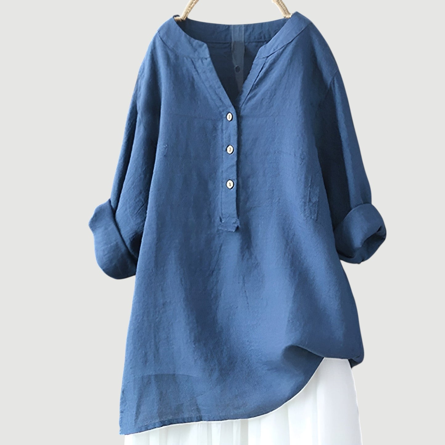 Gavienne™ Blusa femenina de lino ligera y cómoda