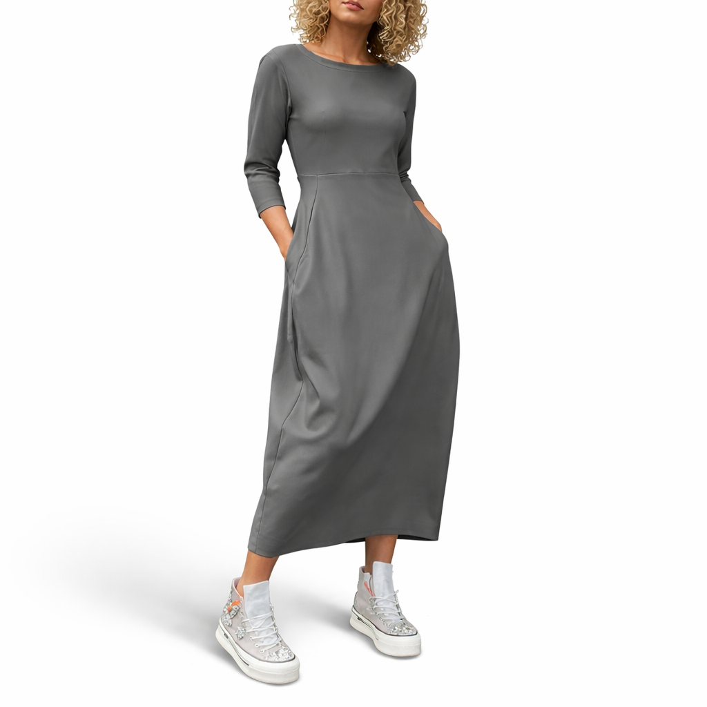 Caelune™ Vestido elegante y sencillo con bolsillos para mujer