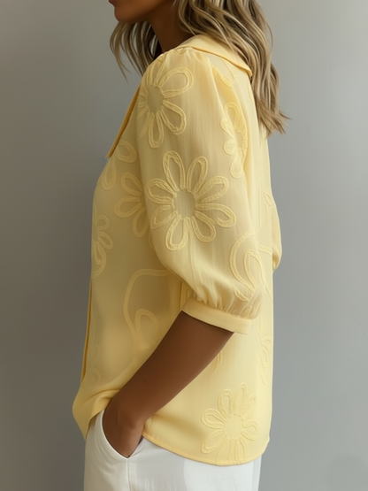 Gavira™ Blusa ligera floral elegancia natural