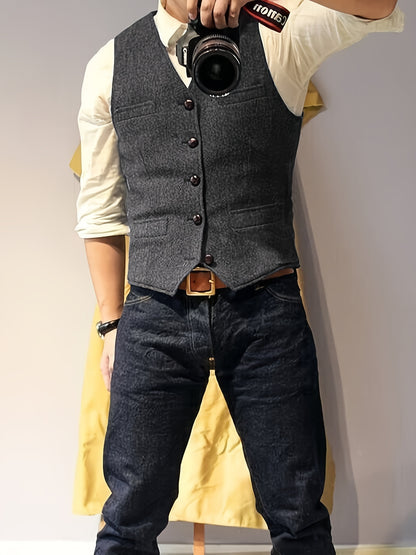 Zoltan | Chaleco Vintage de Espiga con Estilo Clásico y Elegancia Atemporal