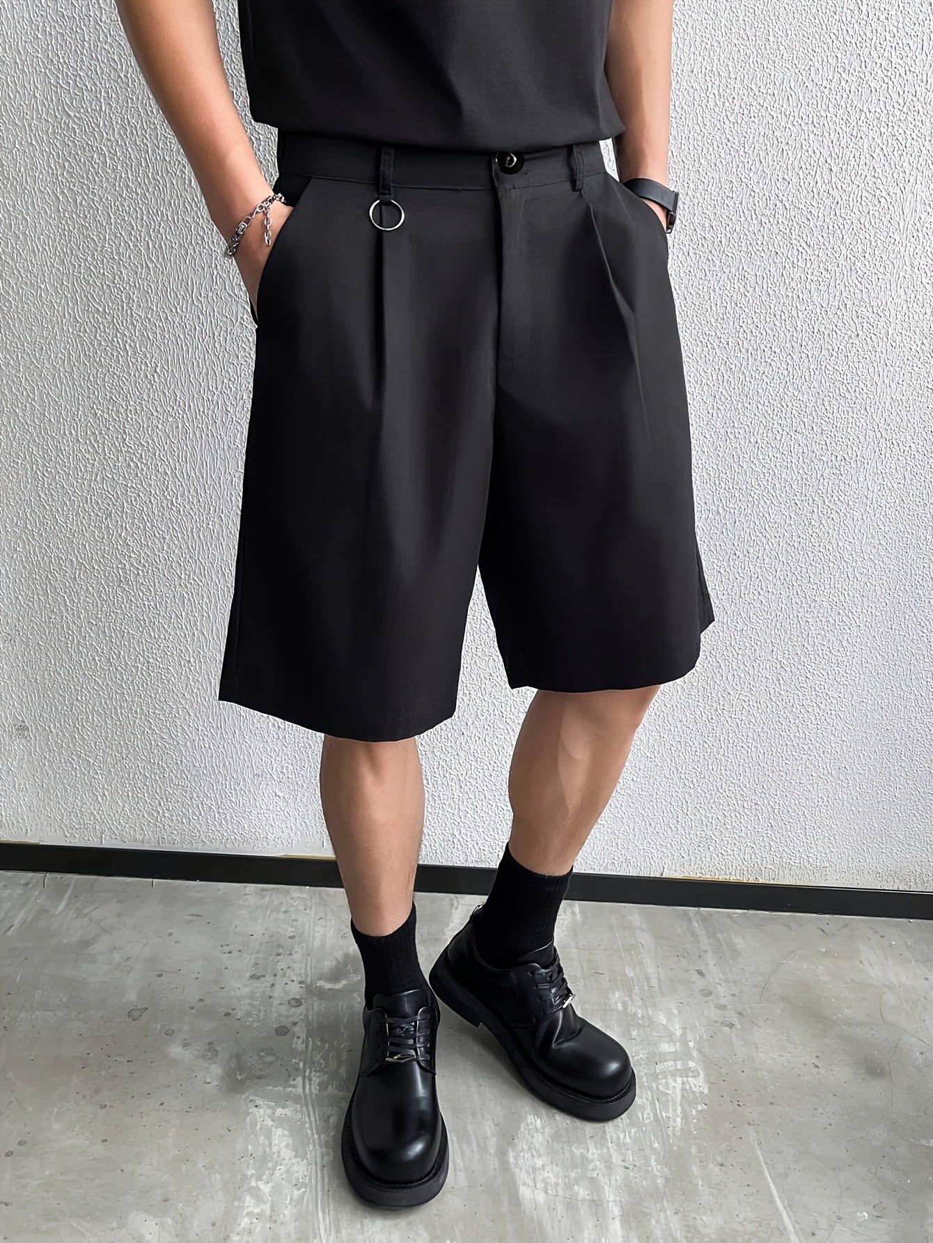 Evoxine™ Pantalones Cortos Plisados para Hombre con Estilo Casual Moderno