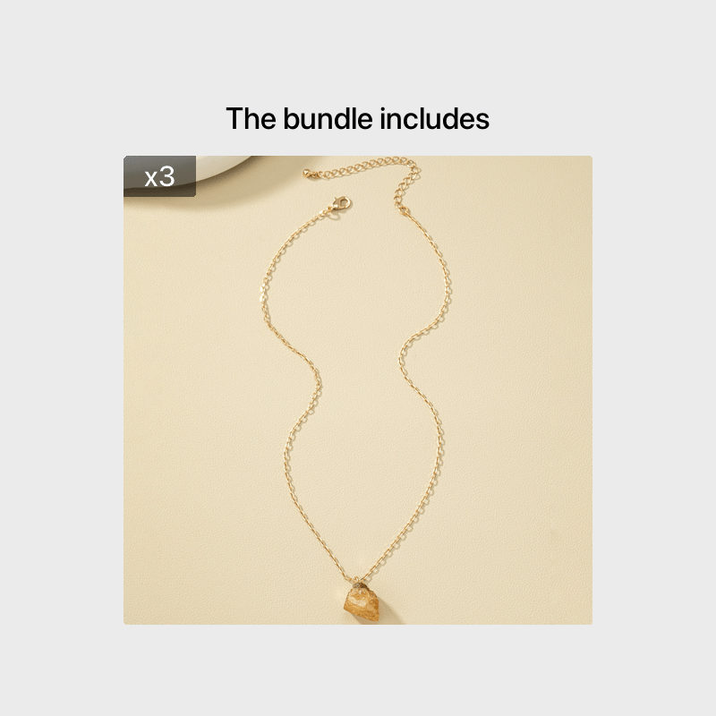 Taria™ Collar Minimalista con Colgante Irregular Bañado en Oro de 14K