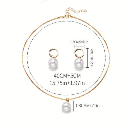 Isara™ Set de Joyería con Perlas Elegantes y Acabado Sofisticado