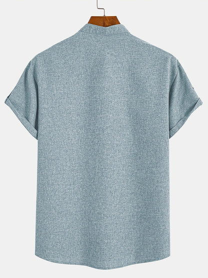Hayes™ Camisa elegante de manga corta y cuello alto