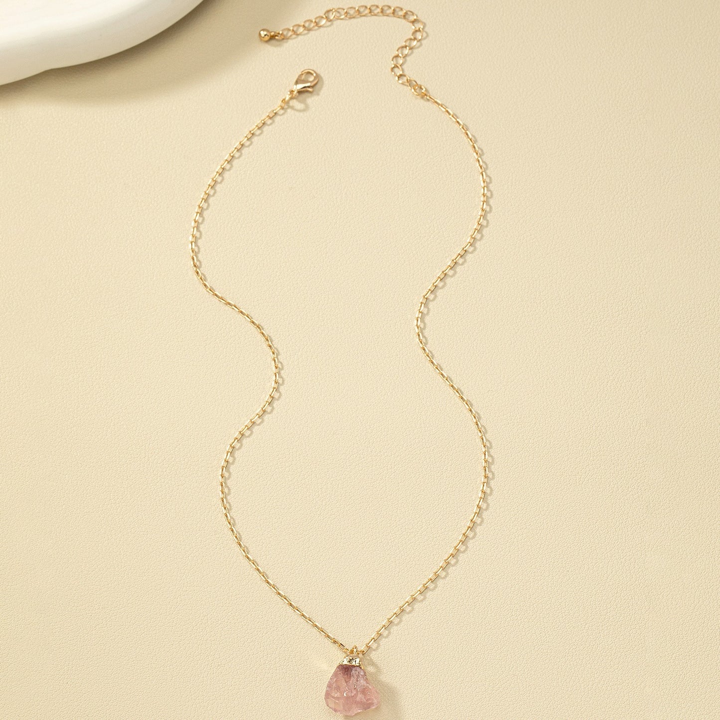 Taria™ Collar Minimalista con Colgante Irregular Bañado en Oro de 14K