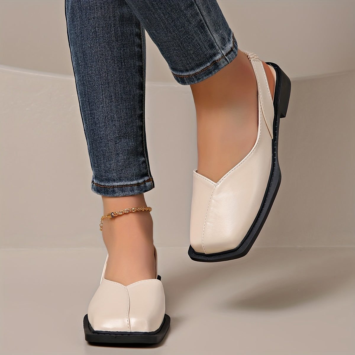 Darya™ Sandalias Elegantes de Tacón Grueso con Punta Cuadrada