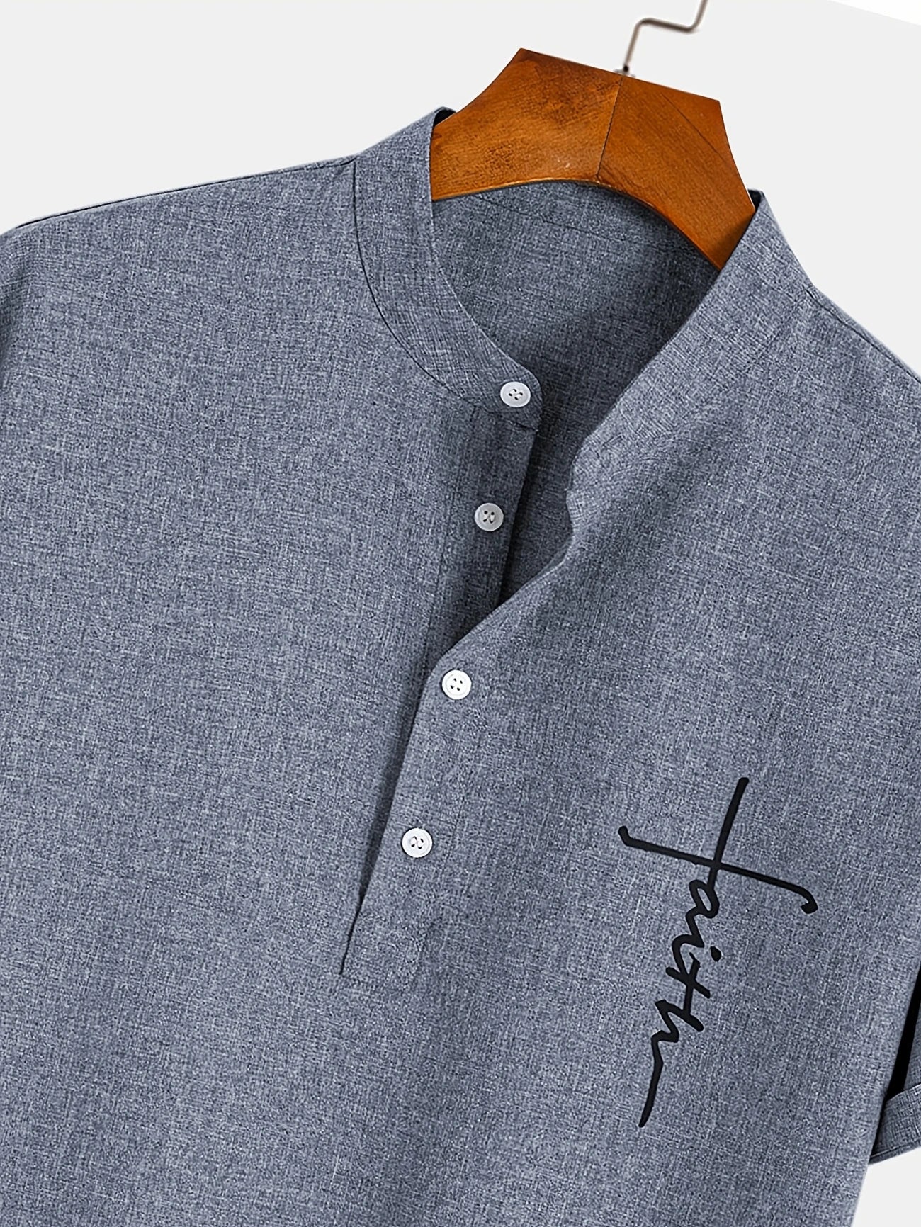 Hayes™ Camisa elegante de manga corta y cuello alto